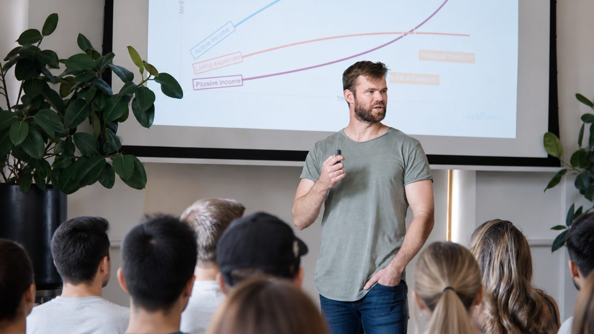 Tex Condon presenting at a masterclass